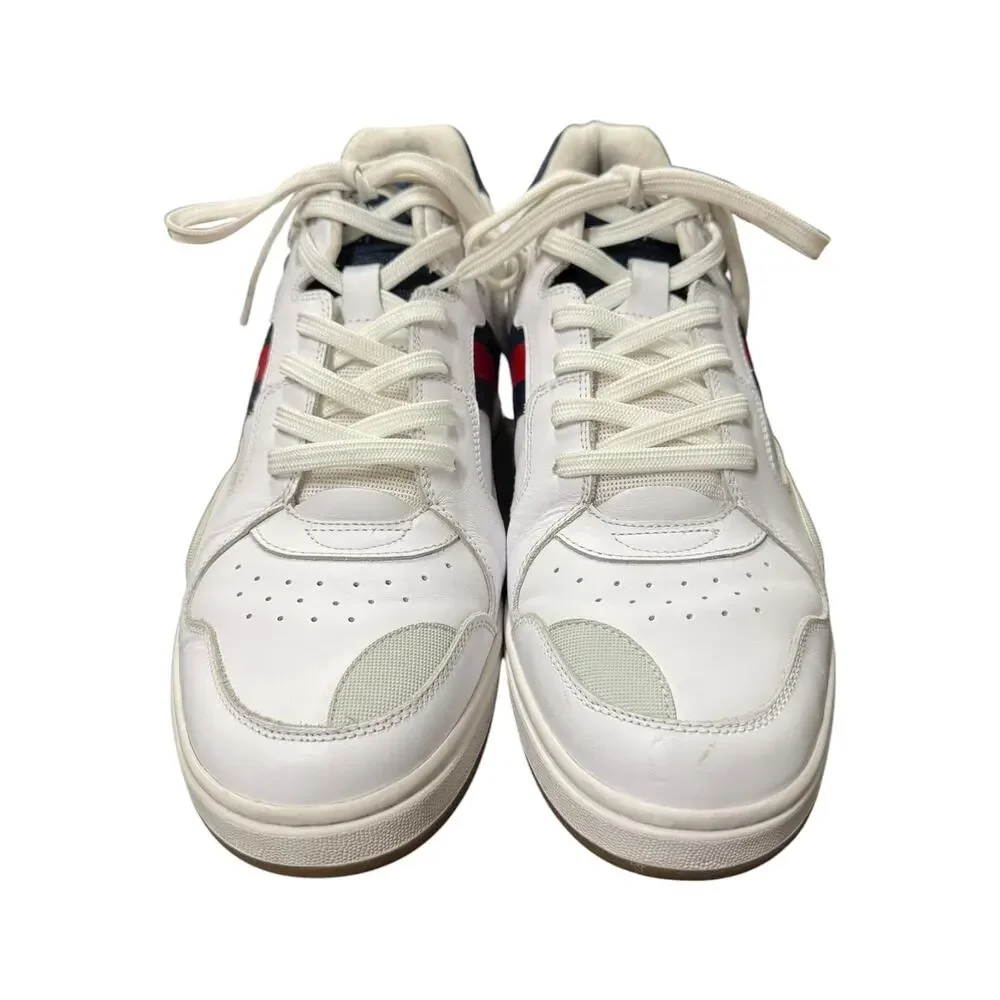 Polo Ralph Lauren CRT Mid Leather Sneakers White Navy Red Men’s 13